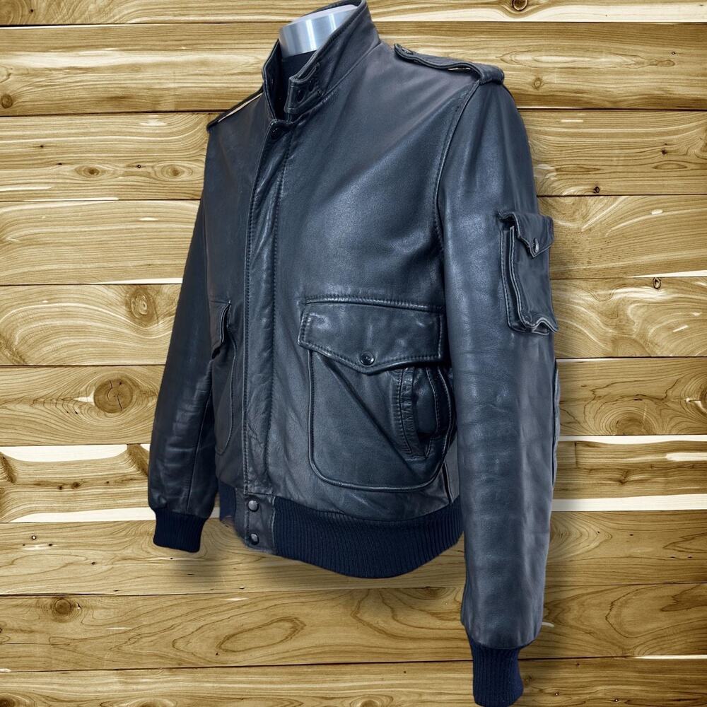 Hein Gericke x Harley Davidson Vintage Leather Jacket Biker Black Men's size 38